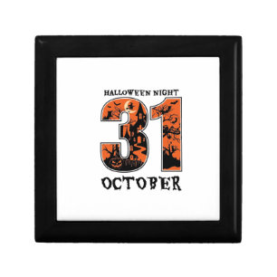 Halloween Night October Haunted House Witch Pumpki Gift Box
