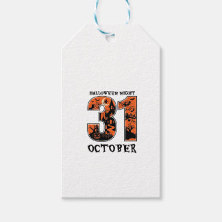 Halloween Night October Haunted House Witch Pumpki Gift Tags