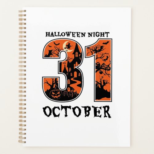 Halloween Night October Haunted House Witch Pumpki Planner