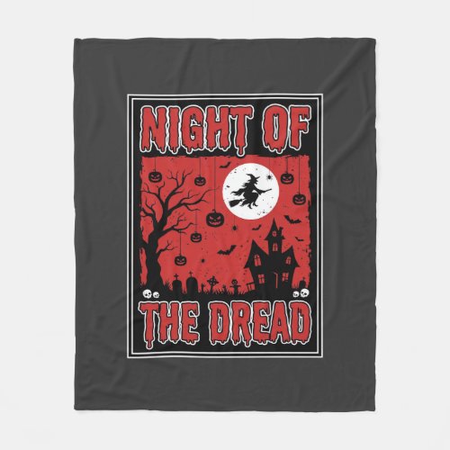 Halloween Night of the Dread Haunted House Fleece Blanket