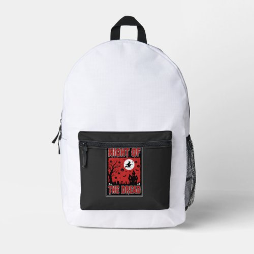 Halloween Night of the Dread Haunted House Printed Backpack