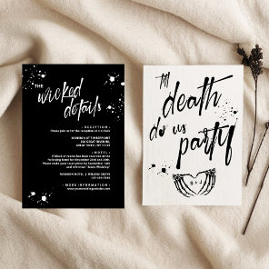 Halloween Night of the Living Wed Wedding RSVP Card