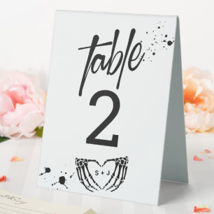 Halloween Night of the Living Wed Wedding Table Tent
