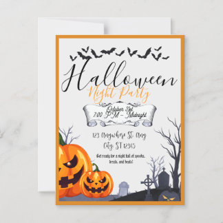 Halloween Night Party Invitation