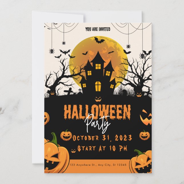 Halloween Night Party Invitation (Front)