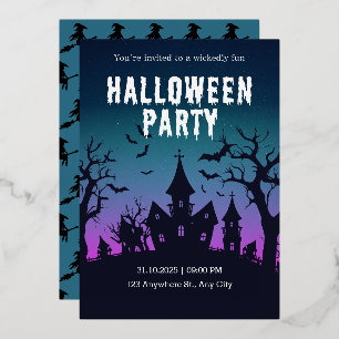 Halloween Night Party Invitation Foil Invitation