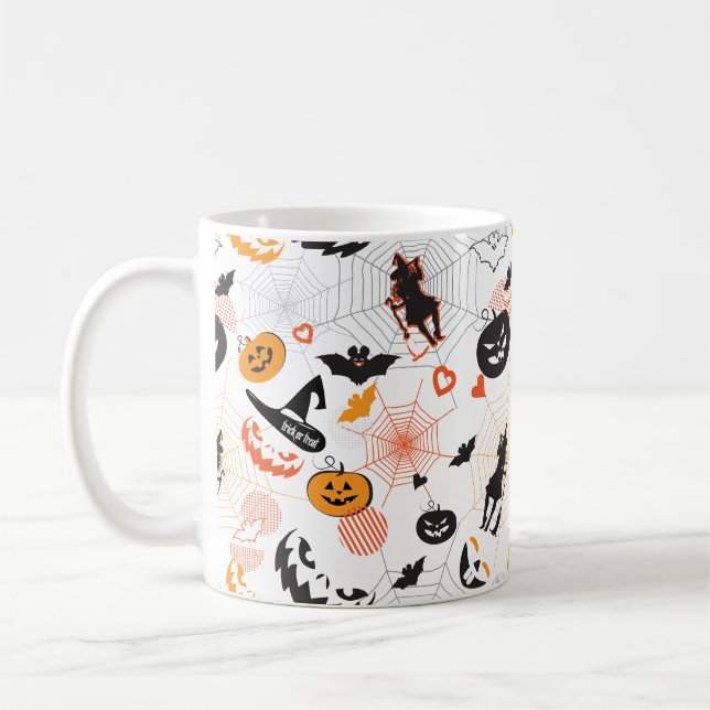 Halloween Night Party Trendy Coffee Mug (Left)
