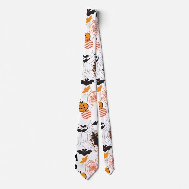 Halloween Night Party Trendy Neck Tie (Front)
