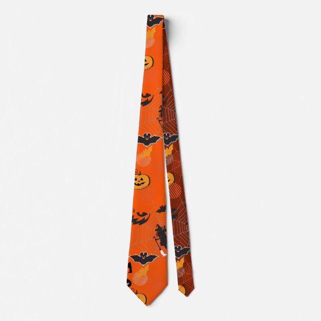 Halloween Night Party Trendy Neck Tie (Front)