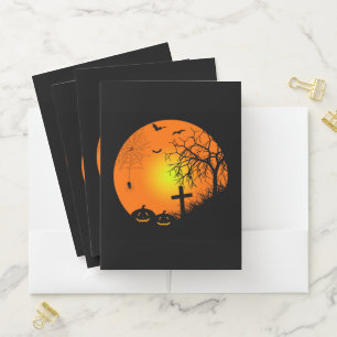 Halloween night pocket folder