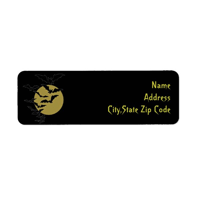Halloween Night Return Address Label (Front)