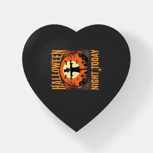 Halloween Night Scarecrow Graveyard Vintage Vector Paperweight