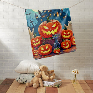 Halloween Night: Spooky Fun Art Baby Blanket