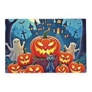 Halloween Night: Spooky Fun Art Placemat