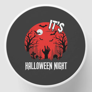 Halloween Night Spooky Graveyard Vector Mini Candle Favors