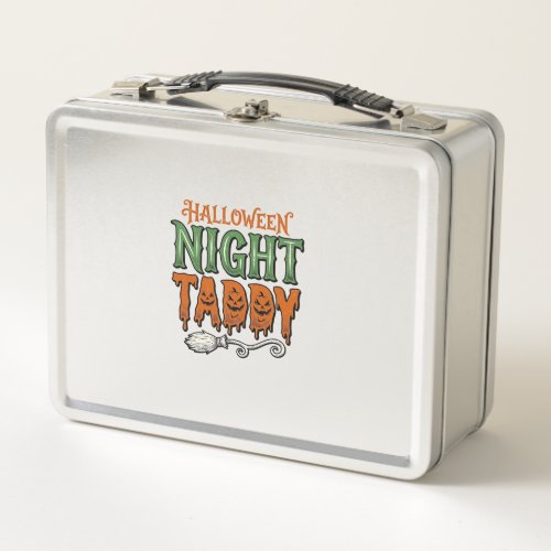 Halloween Night Taddy Vintage Witch Broom Shirt De Metal Lunch Box