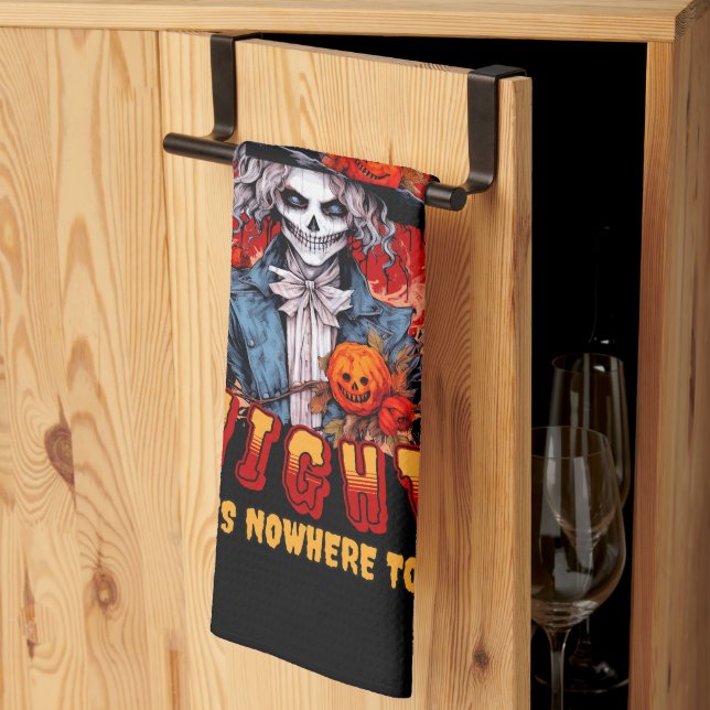 Halloween Night There Is Nowhere To Hide Kitchen Towel (Thirds Fold)