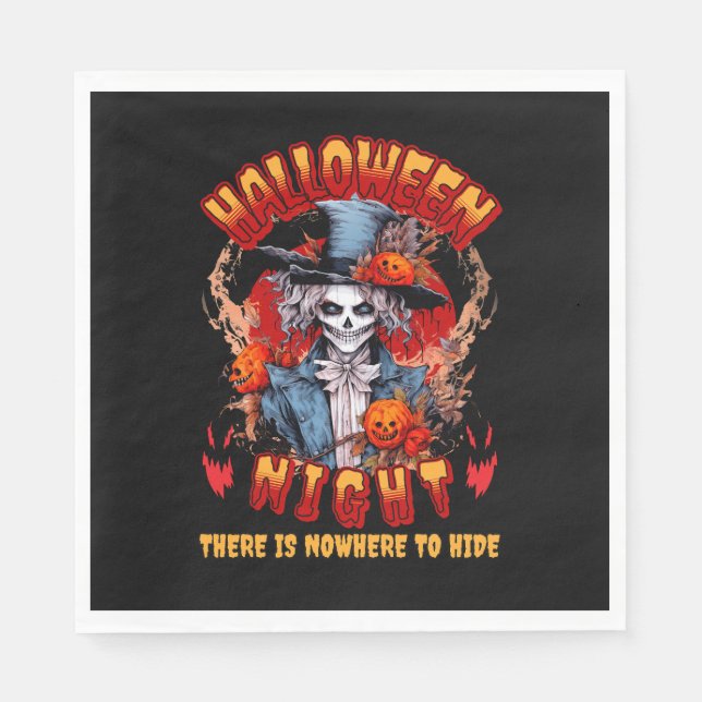 Halloween Night There Is Nowhere To Hide Napkins (Front)