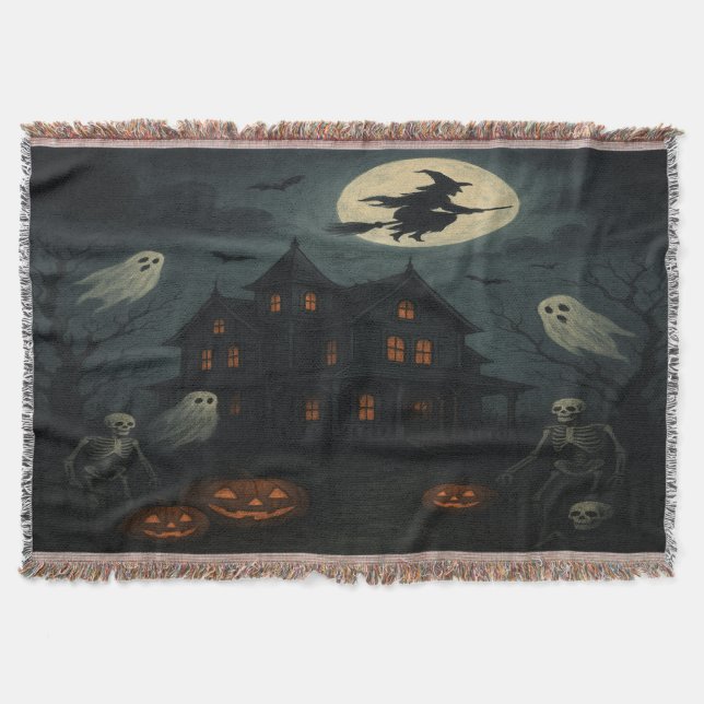 Halloween Night Throw Blanket (Front)
