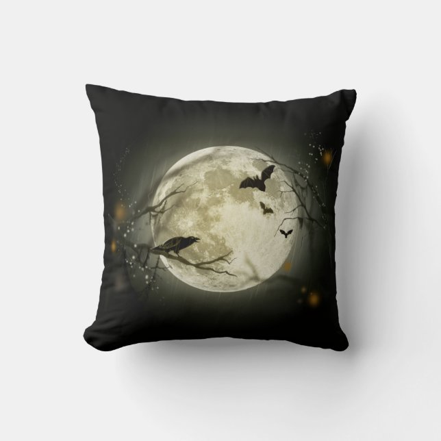 Halloween Night Throw Pillow (Front)