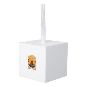 Halloween Night Today Haunted Mansion Pumpkins Owl Cube Ornament