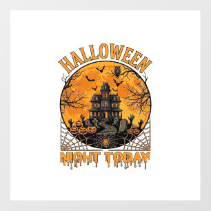 Halloween Night Today Haunted Mansion Pumpkins Owl Floor Decals
