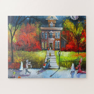 Halloween Night Trick or Treat Parade Fun Jigsaw Puzzle