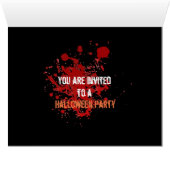 Halloween Night Vampire - Party Invitation Card (Inside Horizontal (Bottom))