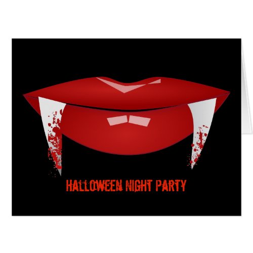 Halloween Night Vampire _ Party Invitation Card