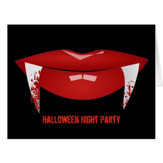 Halloween Night Vampire - Party Invitation Card (Front Horizontal)