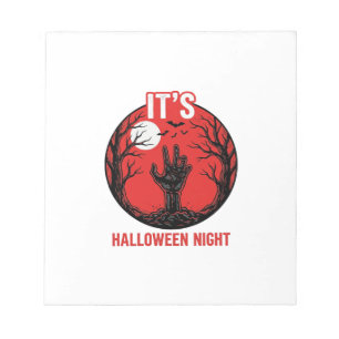 Halloween Night Vintage Engraving Vector Design_1 Notepad