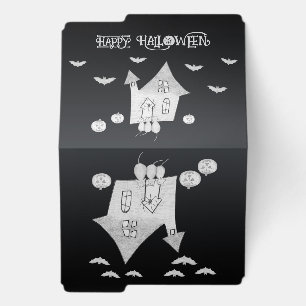 Halloween night with Haunted House, Bats, Pumpkins File Folder