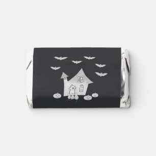 Halloween night with Haunted House, Bats, Pumpkins Hershey's Miniatures