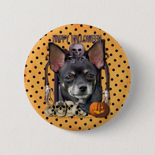 Halloween Nightmare - Chihuahua - Isabella Button (Front)