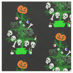 halloween nightmare christmas tree pumpkin  fabric