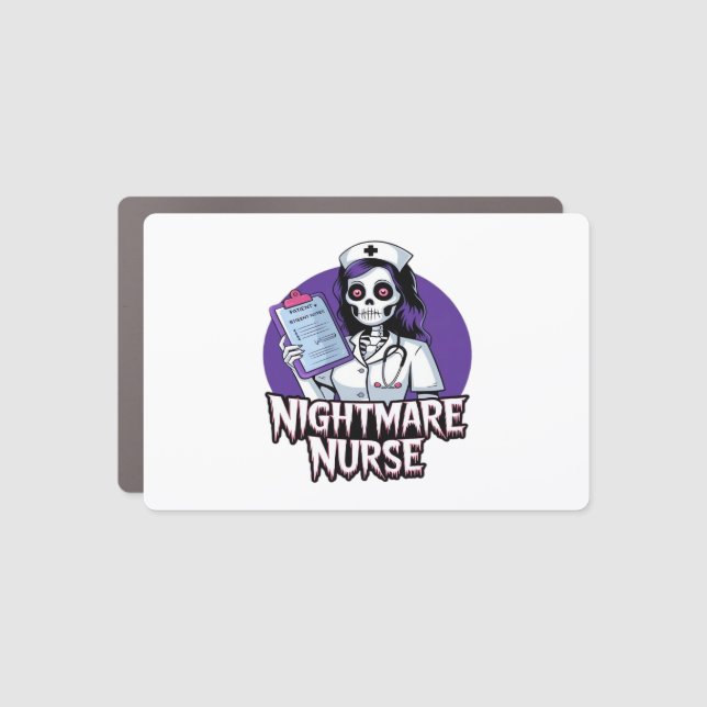 Halloween Nightmare Nurse Classic T-Shirt Car Magnet (Front)