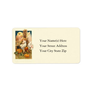 Halloween Nightmares Vintage Address Label
