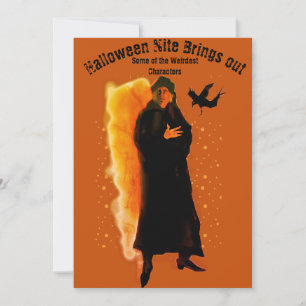 Halloween Nite Party Mysterious Character Invitation