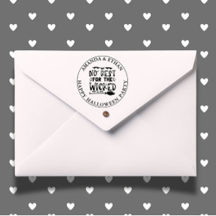 HALLOWEEN NO REST FOR THE WICKED Theme Self-inking Stamp