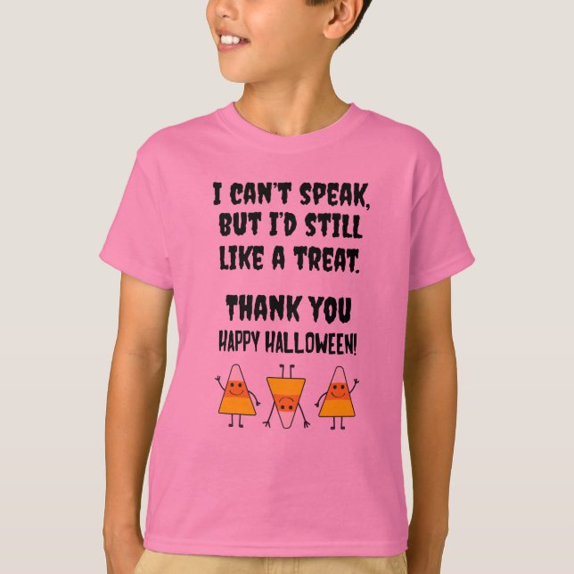 Halloween Nonverbal Autism Trick or Treat Costume T-Shirt (Front)