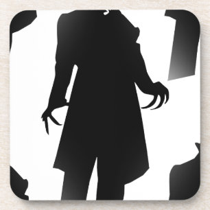 halloween nosferatu drink coaster