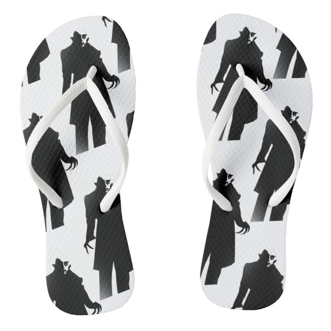 halloween nosferatu shoes flip flops sandals (Footbed)