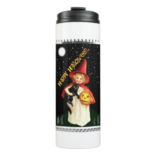 Halloween  Nostalgic Little Girl Jack_o_lantern Thermal Tumbler