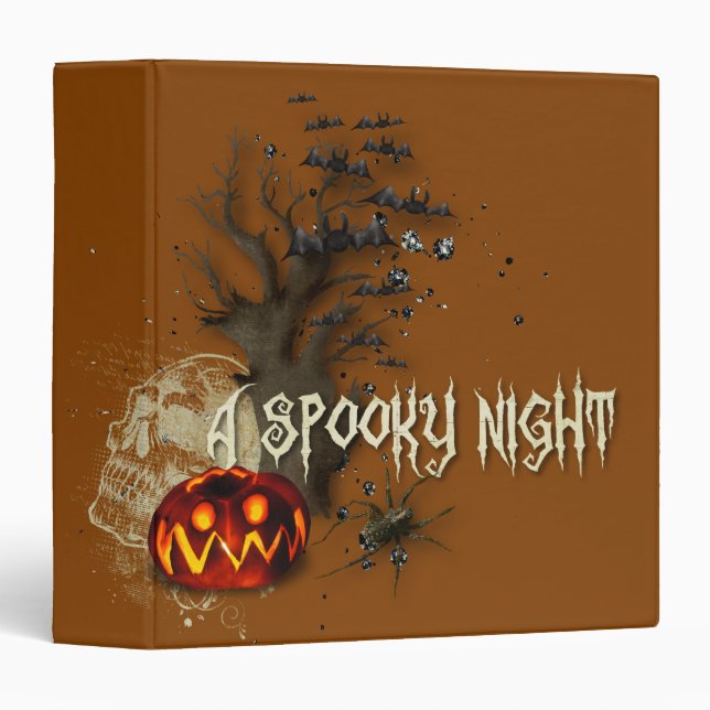Halloween Notebook Binder Scrapbook Album (Front/Spine)