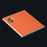 Halloween Notepad<br><div class="desc">Notepad shown in Halloween orange with a haunted house print.
Customize this item or buy as is.</div>