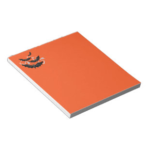 Halloween Notepad Black Bats