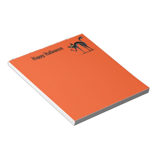 Halloween Notepad Black Cat (Angled)