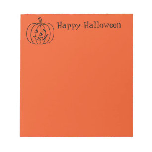Halloween Notepad Pumpkin