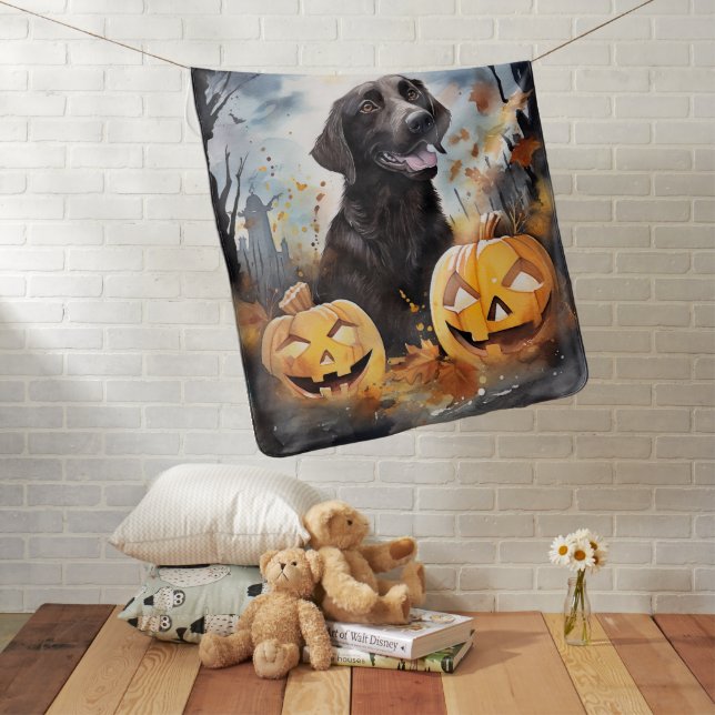 Halloween Nova Scotia With Pumpkins Scary  Baby Blanket (In Situ)