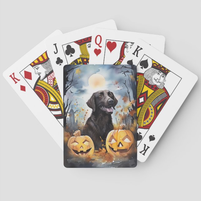Halloween Nova Scotia With Pumpkins Scary  Poker Cards (Back)